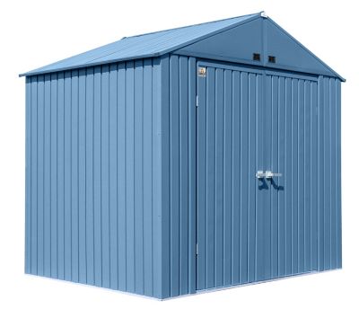 Arrow 8 ft. x 8 ft. Elite Steel Storage Shed, Blue Grey