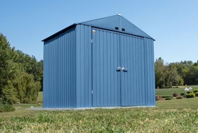 Image showing  8 ft. x 8 ft. Elite Steel Storage Shed, Blue Grey