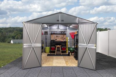 Image showing 9 th Arrow 10 x 14ft. Select Steel Storage Shed, Charcoal