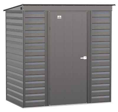 Arrow Select 6 ft. x 4 ft. Steel Storage Shed, Charcoal