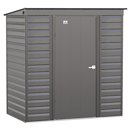 Arrow Select 6 ft. x 4 ft. Steel Storage Shed, Charcoal
