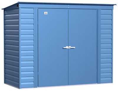 Arrow Select 8 ft. x 4 ft. Steel Storage Shed, Blue Grey