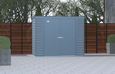Image showing  8 x 4ft. Select Steel Storage Shed, Blue Grey
