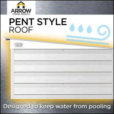 Image showing 7 th Arrow 10 x 4ft. Select Steel Storage Shed, Charcoal