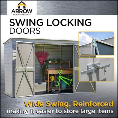 Image showing 8 th Arrow 10 x 4ft. Select Steel Storage Shed, Charcoal