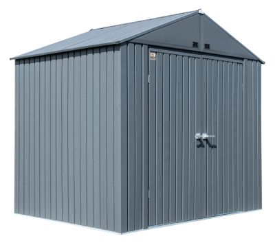 Arrow Elite Steel Storage Shed, 8 ft. x 6 ft. , Anthracite