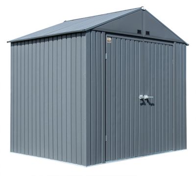 Arrow Elite Steel Storage Shed, 8 x 6ft. , Anthracite