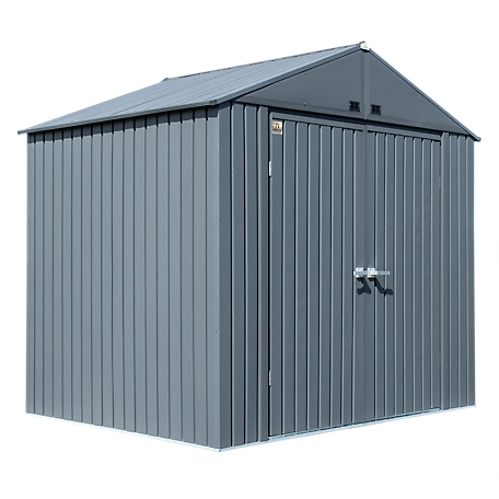 Arrow Elite Steel Storage Shed, 8 ft. x 6 ft. , Anthracite