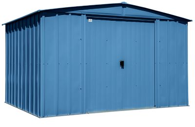 Arrow Classic 10 ft. x 8 ft. Steel Storage Shed, Blue Grey