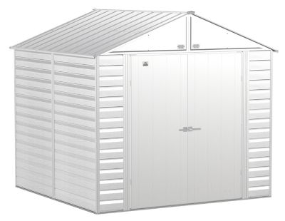 Arrow 8 ft. x 8 ft. Select Steel Storage Shed, Flute Grey