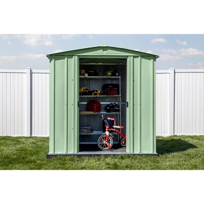 Image showing  6 x 7ft. Classic Steel Storage Shed, Sage Green