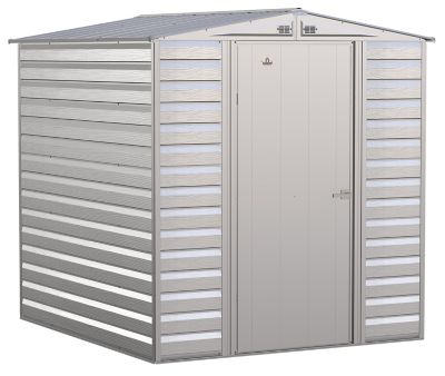 Arrow Select 6 ft. x 7 ft. Steel Storage Shed, Flute Grey