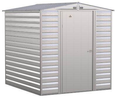 Arrow 6 ft. x 7 ft. Select Steel Storage Shed, Flute Grey