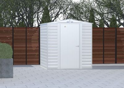 Image showing  6 ft. x 7 ft. Select Steel Storage Shed, Flute Grey