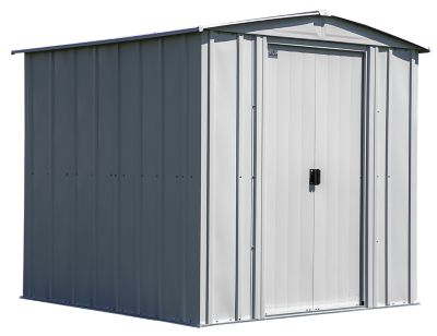 Arrow Classic 6 ft. x 7 ft. Steel Storage Shed, Flute Grey