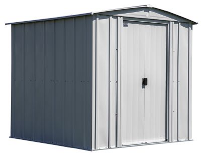 Arrow Classic 6 ft. x 7 ft. Steel Storage Shed, Flute Grey