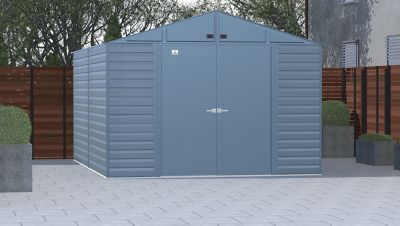 Image showing  10 x 14ft. Select Steel Storage Shed, Blue Grey