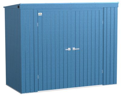 Arrow Elite Steel Storage Shed 8 ft. x 4 ft. Blue Grey
