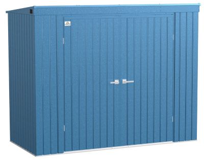 Arrow Elite Steel Storage Shed 8 ft. x 4 ft. Blue Grey