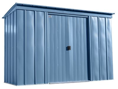 Arrow Classic 10 ft. x 4 ft. Steel Storage Shed, Blue Grey