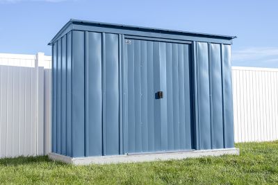 Image showing  10 x 4ft. Classic Steel Storage Shed, Blue Grey