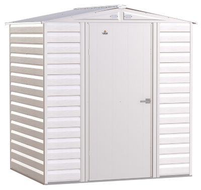 Arrow Select 6 ft. x 5 ft. Steel Storage Shed, Flute Grey
