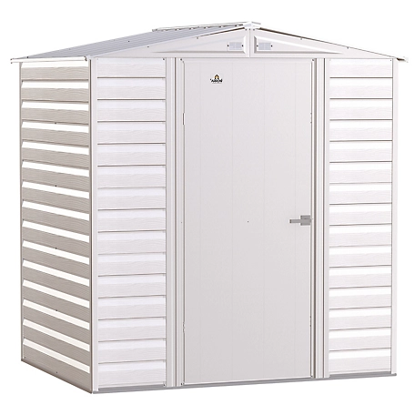 Arrow Select 6 ft. x 5 ft. Steel Storage Shed, Flute Grey