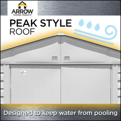 Image showing 7 th Arrow 6 ft. x 5 ft. Select Steel Storage Shed, Flute Grey