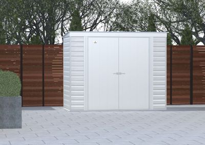 Image showing  8 ft. x 4 ft. Select Steel Storage Shed, Flute Grey