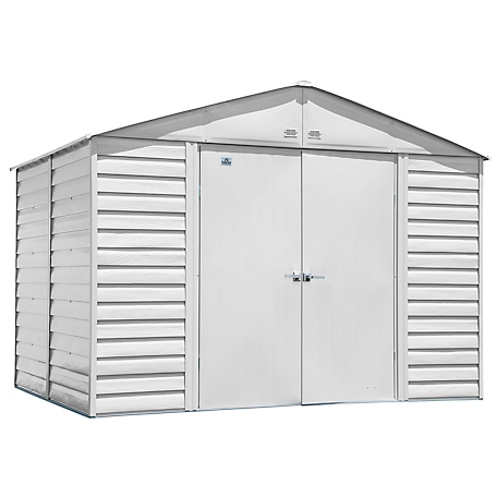 Arrow Select 10 ft. x 8 ft. Steel Storage Shed, Flute Grey
