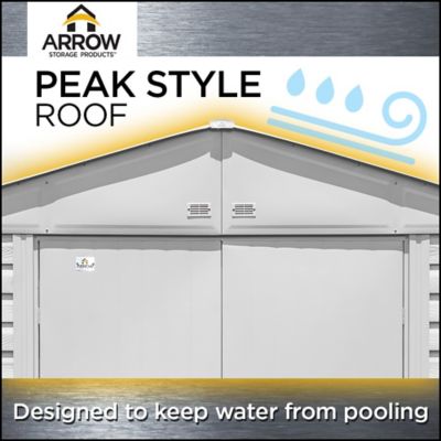 Image showing 7 th Arrow 10 x 8ft. Select Steel Storage Shed, Flute Grey