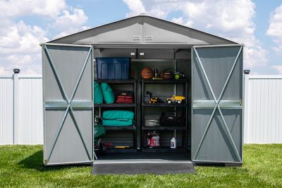 Image showing 9 th Arrow 10 x 8ft. Select Steel Storage Shed, Flute Grey
