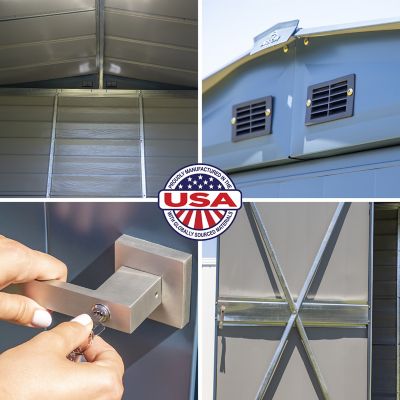 Image showing 8 th Arrow 10 x 12ft. Select Steel Storage Shed, Blue Grey