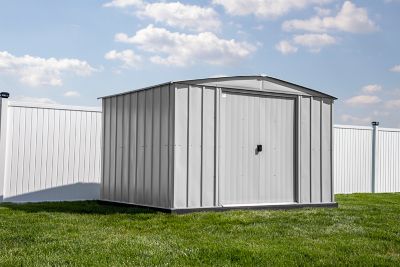 Image showing  10 x 8ft. Classic Steel Storage Shed, Flute Grey