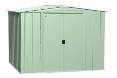 Arrow Classic 8 ft. x 8 ft. Steel Storage Shed, Sage Green