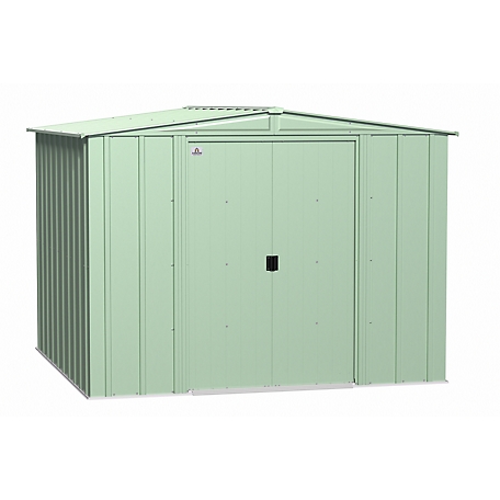 Arrow Classic 8 ft. x 8 ft. Steel Storage Shed, Sage Green