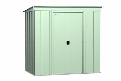 Arrow Classic 6 ft. x 4 ft. Steel Storage Shed, Sage Green