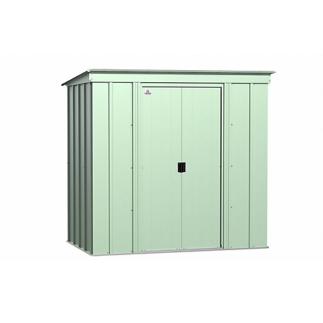 Arrow Classic 6 ft. x 4 ft. Steel Storage Shed, Sage Green