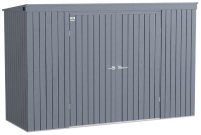Arrow Elite Steel Storage Shed 10 ft. x 4 ft. Anthracite
