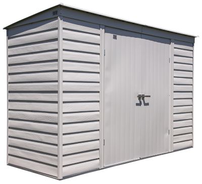 Arrow Select 10 ft. x 4 ft. Steel Storage Shed, Flute Grey