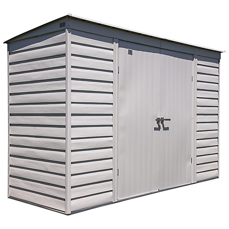 Arrow Select 10 ft. x 4 ft. Steel Storage Shed, Flute Grey