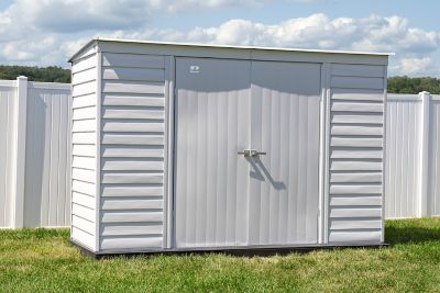 Image showing  10 x 4ft. Select Steel Storage Shed, Flute Grey
