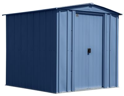 Arrow Classic 6 ft. x 7 ft. Steel Storage Shed, Blue Grey