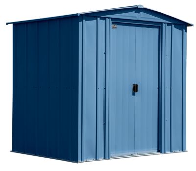 Arrow Classic 6 ft. x 5 ft. Steel Storage Shed, Blue Grey