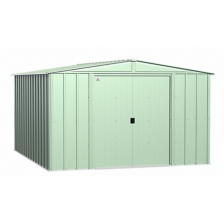 Arrow 10 x 12 ft. Classic Steel Storage Shed, Sage Green
