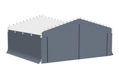 Image showing  Enclosure Kit for Carports, 20 ft. x 20 ft., Gray
