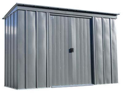 Image showing  10 x 4ft. Classic Steel Storage Shed, Charcoal