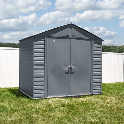 Image showing  8 x 6ft. Select Steel Storage Shed, Charcoal