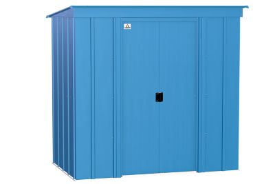 Arrow Classic 6 ft. x 4 ft. Steel Storage Shed, Blue Grey