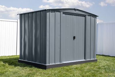 Image showing  8 x 6ft. Classic Steel Storage Shed, Charcoal